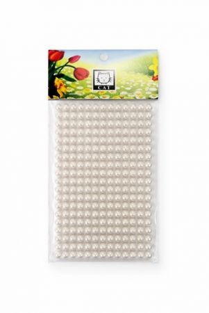 Samolepicí perličky bílé – dekorativní perleťové kamínky na tvoření