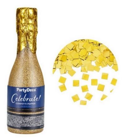Konfety vystřelovací 20,5cm Šampaňské zlaté