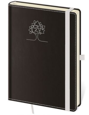 Linkovaný zápisník Black White L / 14,3cm x 20,5cm / BB424-4