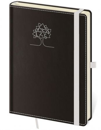 Linkovaný zápisník Black White L / 14,3cm x 20,5cm / BB424-4