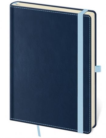 Tečkovaný zápisník Double Blue L (čtverečkovaný) / 14,3cm x 20,5cm / BB425-2