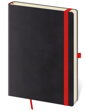 Linkovaný zápisník Flexies L Black / 14,5cm x 20,5cm / BF424-9