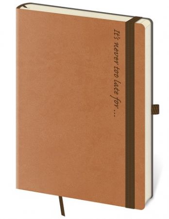 Tečkovaný zápisník Flexies L Brown (čtverečkovaný) / 14,5cm x 20,5cm / BF425-6