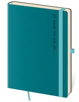 Linkovaný zápisník Flexies L Petrol Blue / 14,5cm x 20,5cm / BF424-8