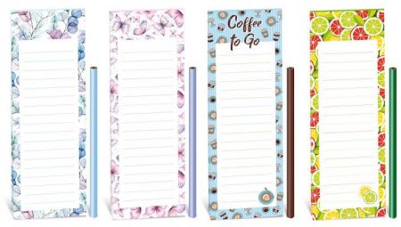 Magnetický blok s tužkou 7,5 x 24 cm mix 2 (BMA502-2)