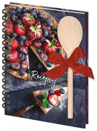 Kniha na recepty s vařečkou A5 spirála Cheesecake