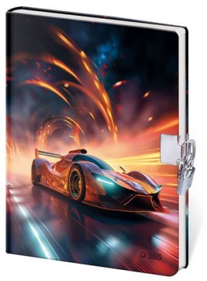 Památník 13 x 18 cm se zámkem - Sports Car