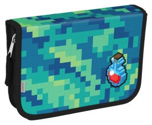 Školní penál jednopatrový Pixel Quest