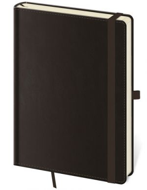 Tečkovaný zápisník Double Black L (čtverečkovaný)