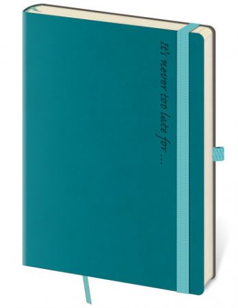 Tečkovaný zápisník Flexies L Petrol Blue (čtverečkovaný)