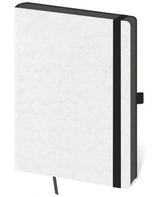 Tečkovaný zápisník Memory L White (čtverečkovaný)