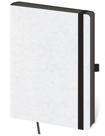 Tečkovaný zápisník Memory L White (čtverečkovaný)