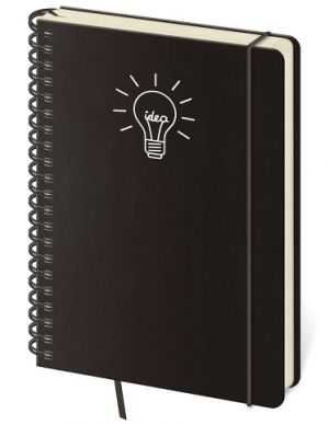 Linkovaný zápisník Twin L černý Idea