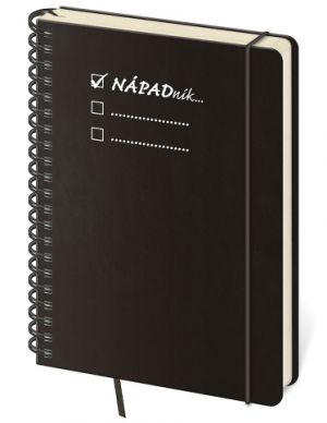 Linkovaný zápisník Twin L černý Nápadník