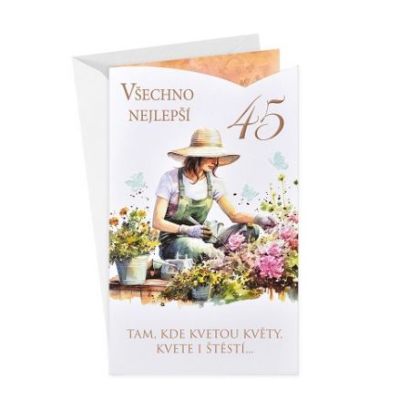 ARGUS Přání k 45.narozeninám 15-6587c45