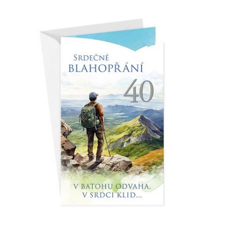 ARGUS Přání k 40.narozeninám 15-6589c40