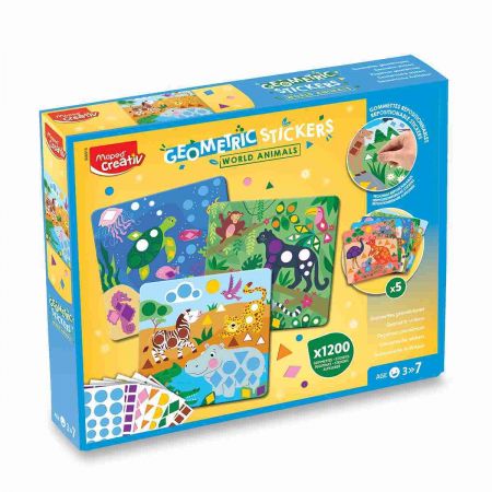 Sada Maped Creativ Geometric Stickers - Samolepky zvířátka