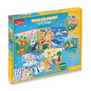 Sada Maped Creativ Maxi Geometric Stickers - Samolepky zvířátka