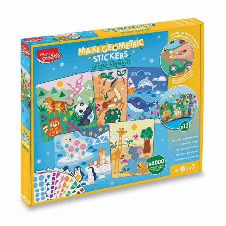 Sada Maped Creativ Maxi Geometric Stickers - Samolepky zvířátka