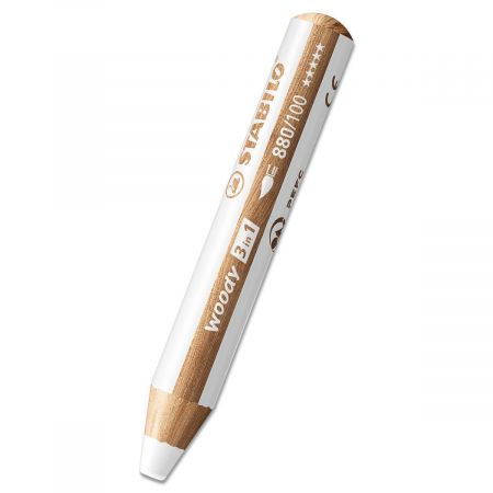 Pastelka STABILO woody 3 in 1 - bílá