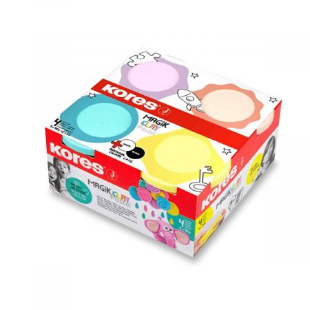 Modelovací hmota Kores Magik Clay - pastelové barvy, 4 x 40 g