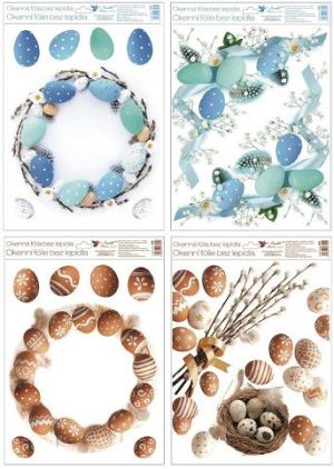 Dekorace okenní 2 věnečky, 2 rohové, 30x42 cm/998