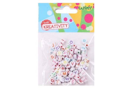 Korálky 12 g barevné - Abeceda (W019769)