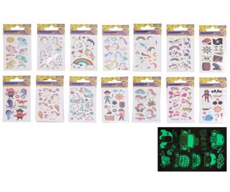 Tetovací obtisky - mix svítící ve tmě W055982