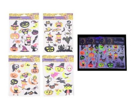 Tetovací obtisky - Halloween fluorescenční W055985