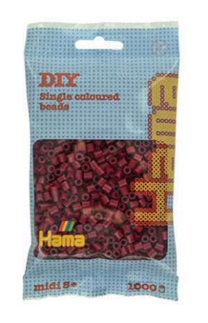 Kaštanově červené korálky 1.000ks MIDI