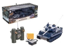 Tank RC plast 33cm TIGER I na baterie+dobíjecí pack 40MHz se zvukem a světlem v krabici 40