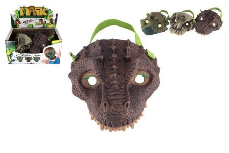 Maska dinosaurus gumová 15x18cm mix druhů karneval