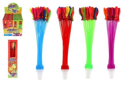 Vodní bomby sada 37ks s nástavcem na kohoutek 2 barvy v krabičce 6x25x3cm