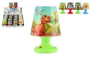 Mini lampička s dinosaurem na stůl plast 8x11cm na baterie 4 druhy