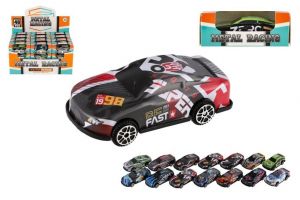 Auto závodní mini kov/plast 6cm na volný chod mix barev v krabičce