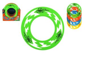 Létající talíř/prstenec plast průměr 25cm 4 barvy