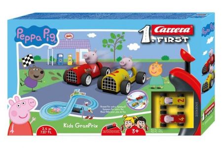 Autodráha Carrera First Prasátko Peppa/Peppa Pig 2,4m plast +2 auta na bat. v krabici 50x3