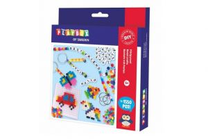 Zažehlovací korálky,náramky, přívěsky 1550ks v krabici 18x21x4cm