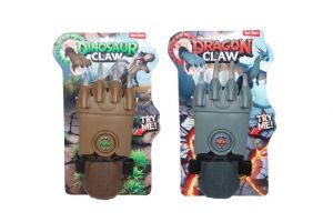 Drápy vystřelovací drak/dinosaurus plast 11x29cm 2 barvy na kartě