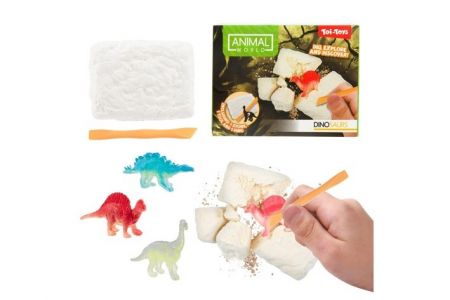 Malý archeolog dinosaurus fosilie plast v krabičce 9x7x3cm