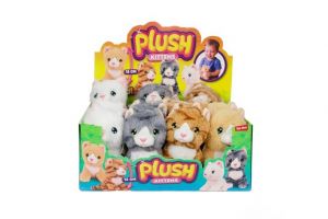 Kočka kotě sedící plyš 15cm 4 barvy 2m+