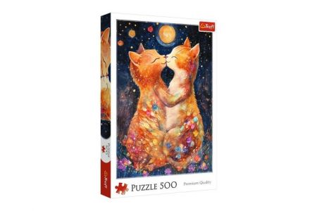 Puzzle Polibek za měsíčního svitu 500 dílků 34x48cm v krabici 27x40x5cm