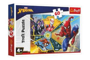 Puzzle Spiderman - Na pavučině 33x22cm 60 dílků v krabici 21x14x4cm