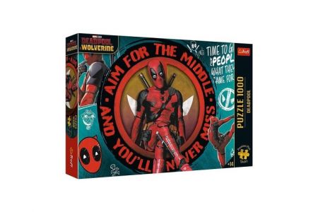 Puzzle Premium Plus: Deadpool 1000 dílků 68,3x48cm v krabici 40x27x6cm