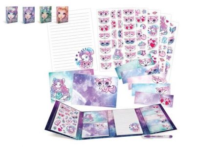 Nebulous Star deník/deníček s propiskou 4 barvy v blistru 11x13x2cm