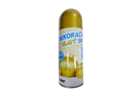 Dekorační sprej zlatý 250ml 17cm