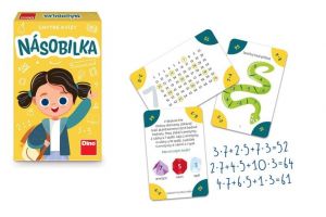 Chytré kvízy Násobilka naučná společenská hra v krabičce 11,5x18x3,5cm