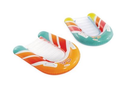 Plovací deska/lehátko s průhledem nafukovací s úchyty 84x79cm 2 barvy v krabici 20x19x6cm