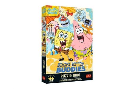 Puzzle Premium Plus: SpongeBob 1000 dílků 48x68,3cm v krabici 27x40x6cm