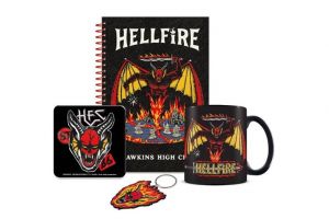 Dárkový sada Stranger Things - blok,hrnek,podtácek,klíčenka v krabici 22x12x16cm